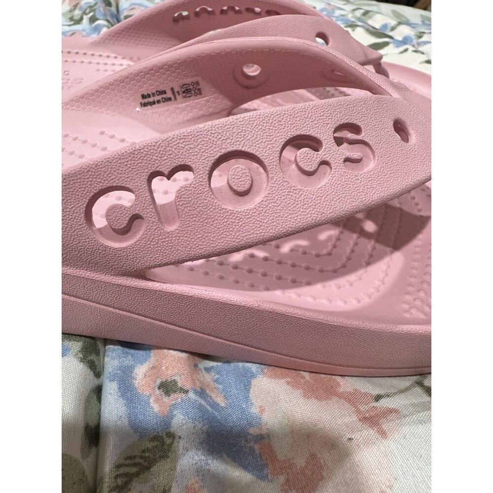 Crocs Baya Platform Flip Flops Petal Pink Y2K Beach Pool Sandals W8